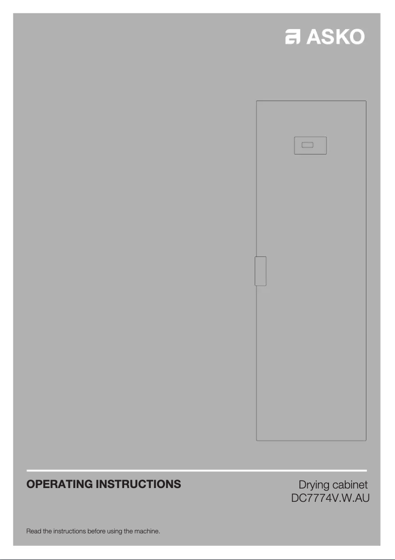 Page 1 de la notice Manuel utilisateur Asko DC7774V.W.AU