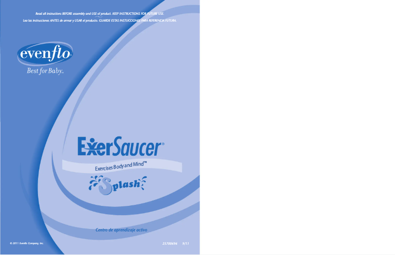 Page 1 de la notice Manuel utilisateur Exersaucer Seaside Splash