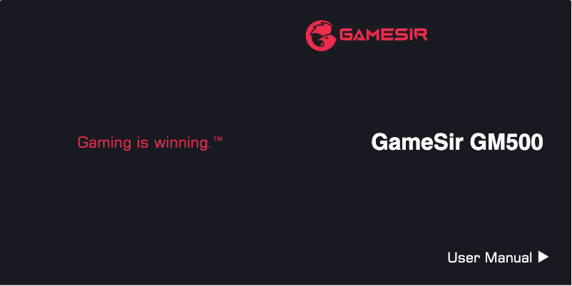 Page 1 de la notice Manuel utilisateur Gamesir GM500