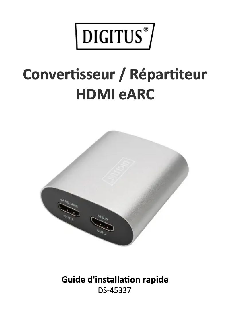 Image de la première page du manuel de l'appareil DS-45337
