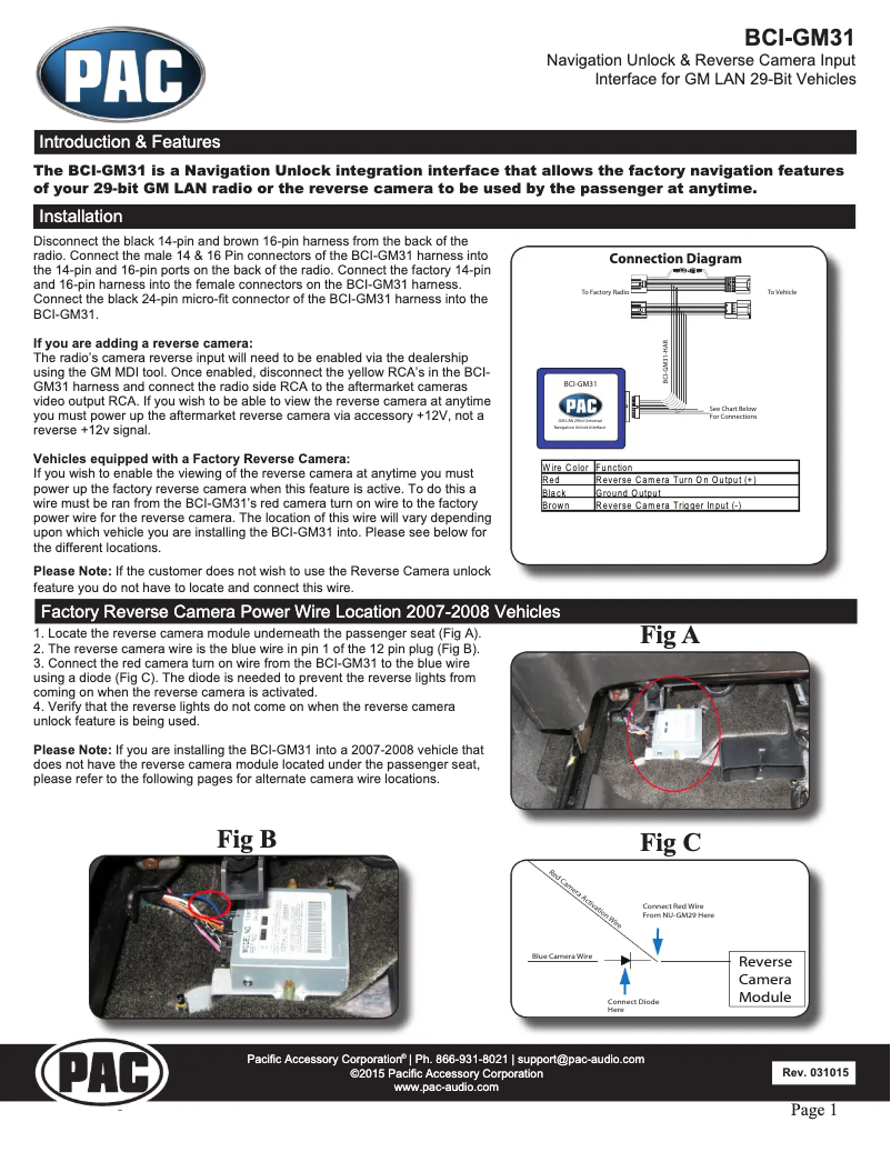 Page 1 de la notice Manuel utilisateur PAC BCI-GM31