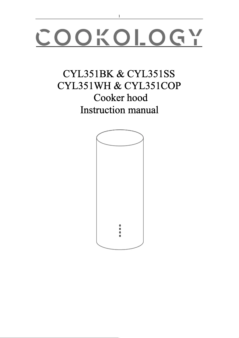 Imagen de la primera página del manual del dispositivo CYL351WH