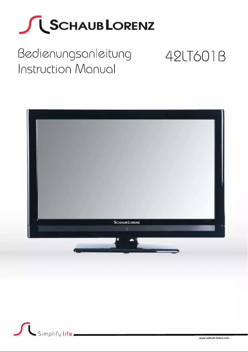 Page 1 de la notice Manuel utilisateur Schaub Lorenz 42LT601B