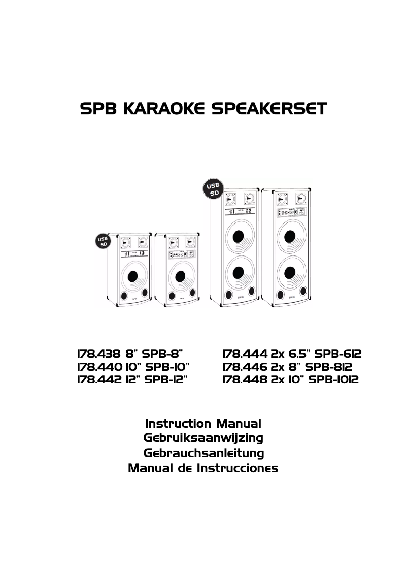 Page n°1 - Manuel utilisateur Skytec SPB-26