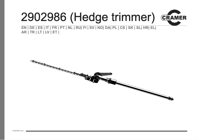 Page 1 de la notice Manuel utilisateur Cramer A82TXHD