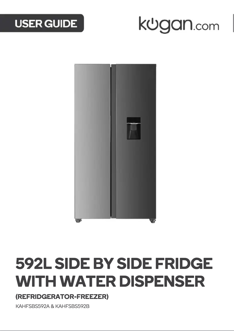 Image de la première page du manuel de l'appareil KAHFSBS592B