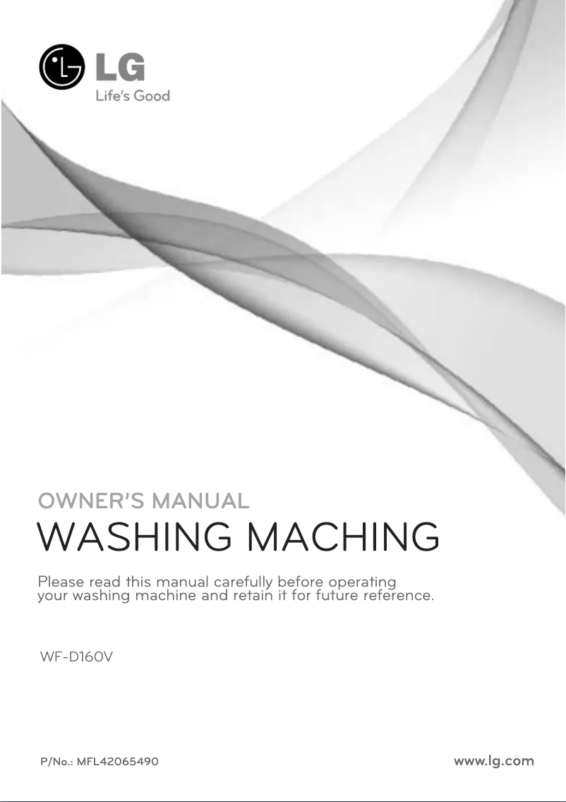 Page 1 de la notice Manuel utilisateur LG WF-D160V