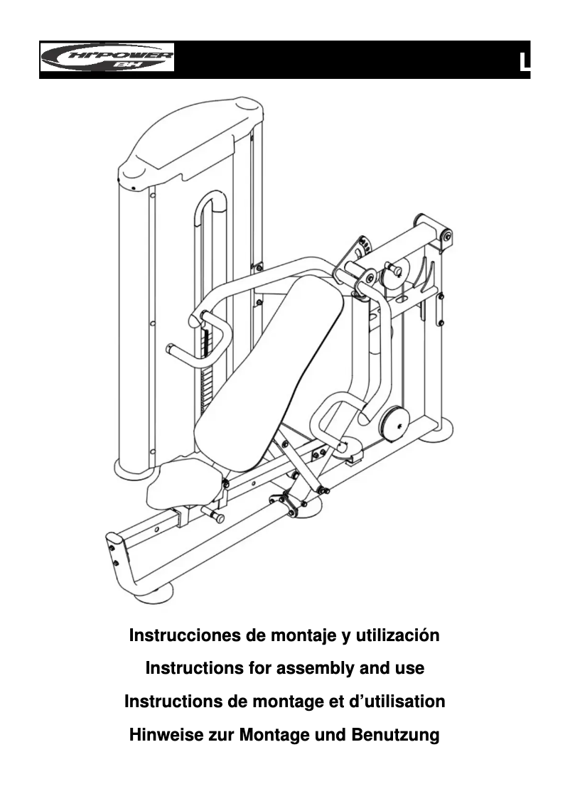 Image de la première page du manuel de l'appareil L080