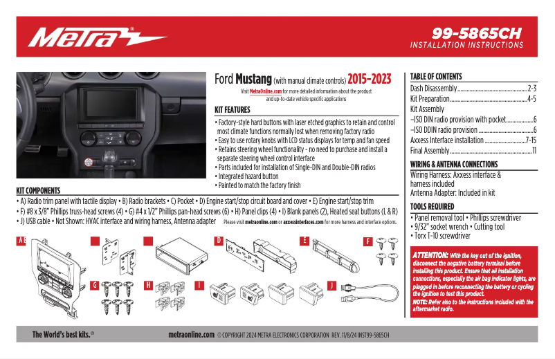 Page 1 de la notice Manuel utilisateur AXESS 99-5865CH