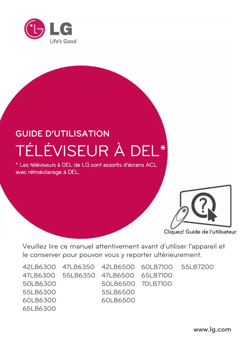 Página 1 del manual Manual de usuario LG 60LB7100