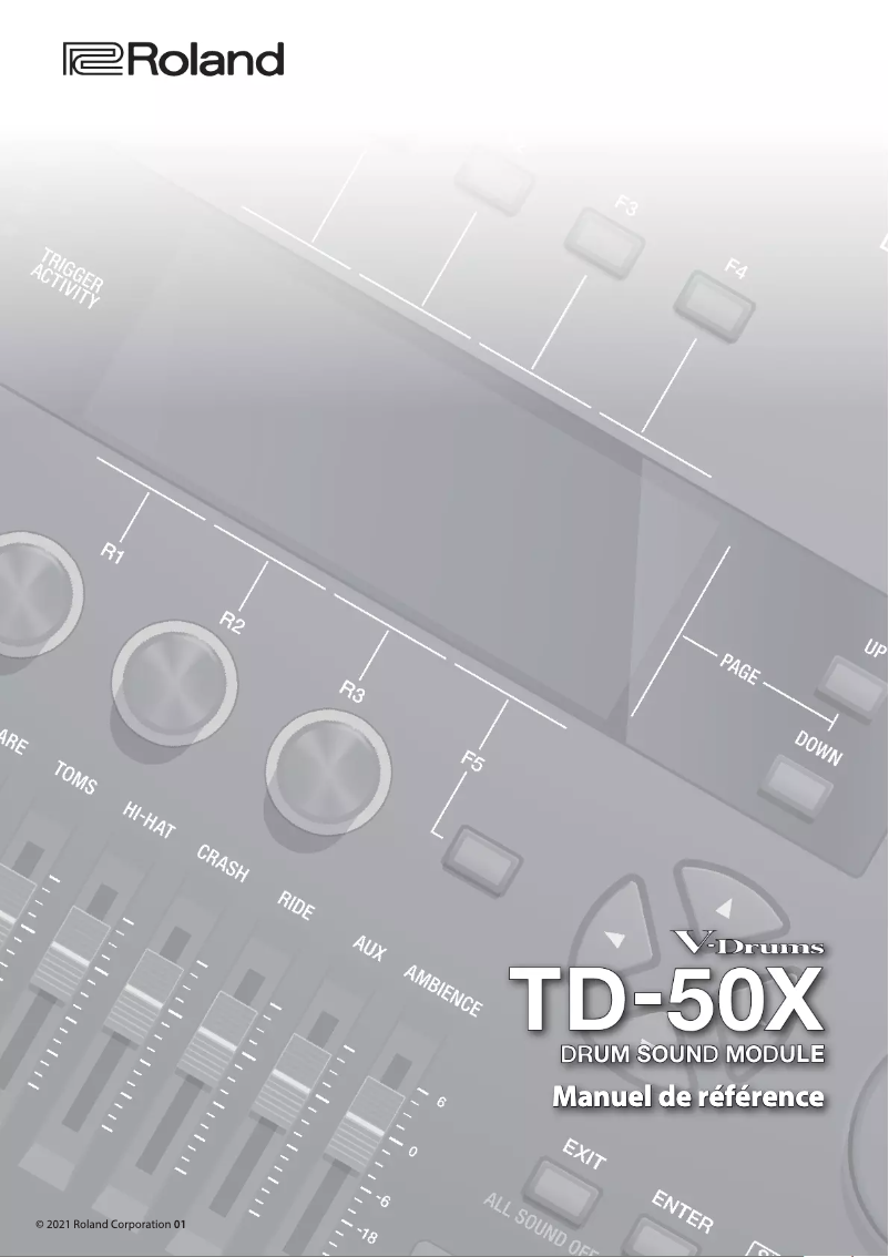 Image de la première page du manuel de l'appareil TD-50X