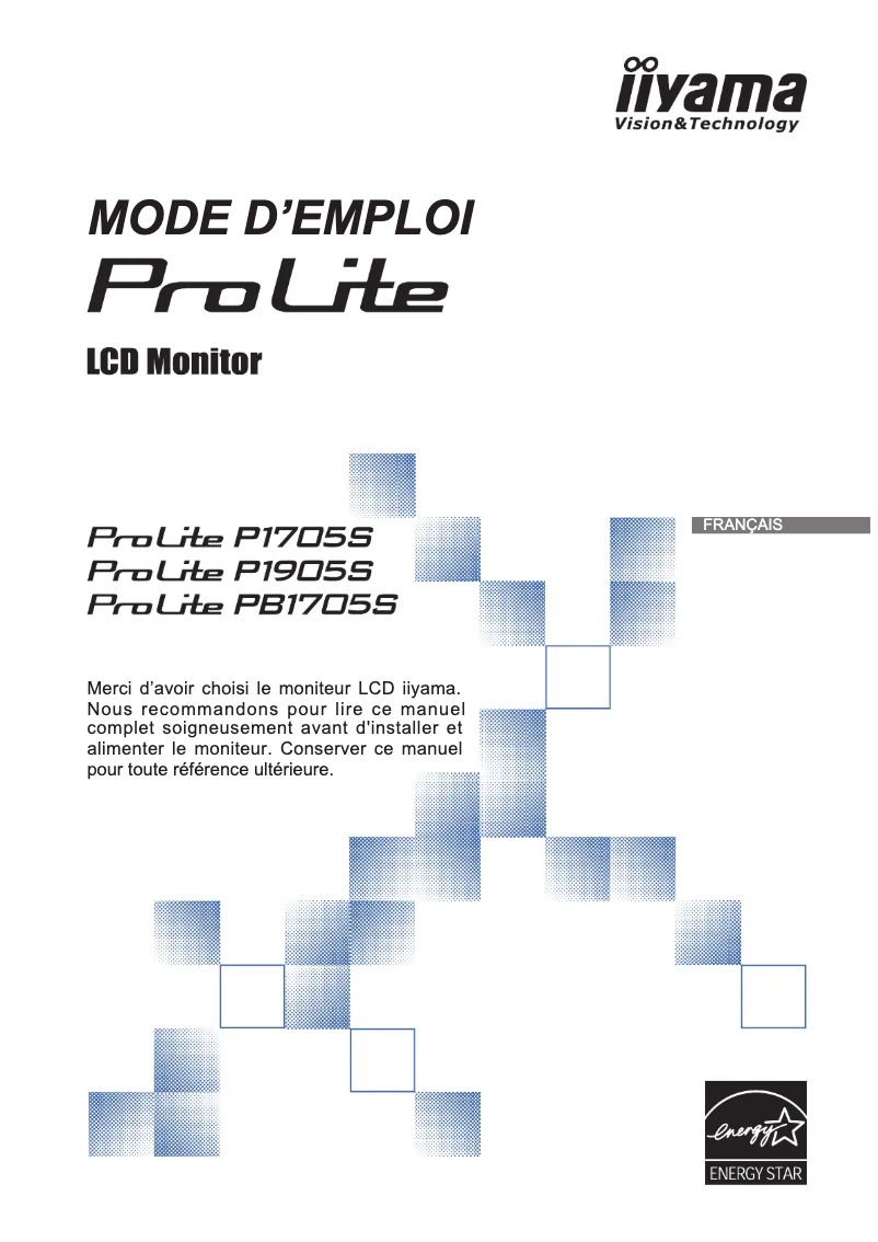 Image de la première page du manuel de l'appareil ProLite P1705S-B1