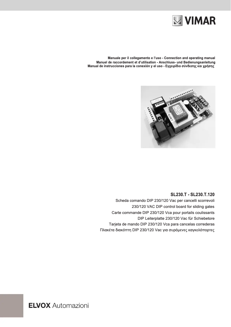 Image de la première page du manuel de l'appareil ELVOX ESM3.1