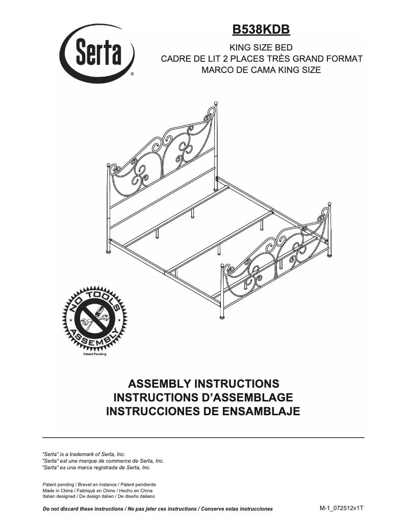 Page 1 de la notice Manuel utilisateur Bell'O B538
