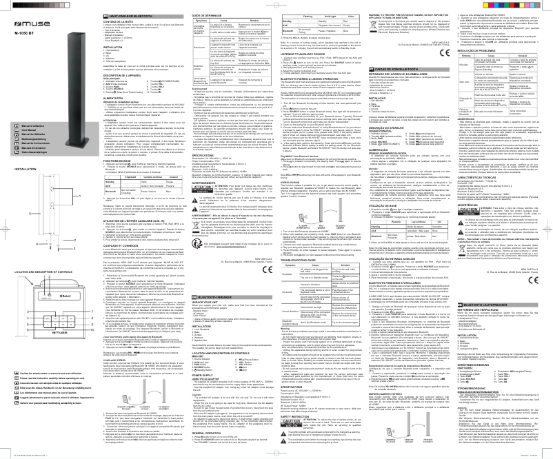 Imagen de la primera página del manual del dispositivo M-1050 BT