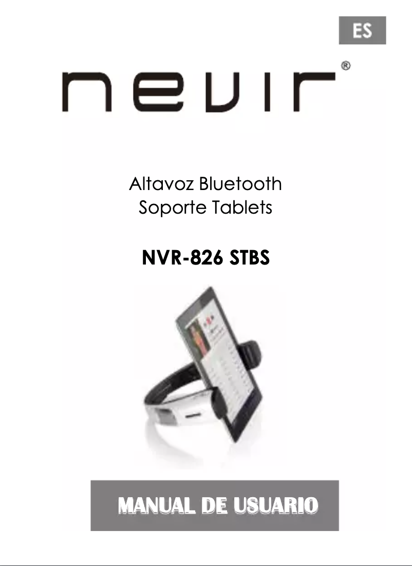 Image de la première page du manuel de l'appareil NVR-826 STBS