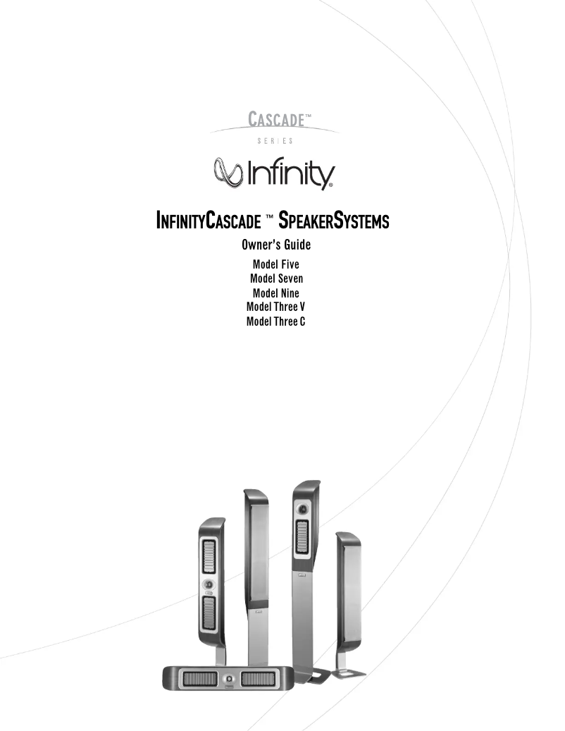 Page 1 de la notice Manuel utilisateur Infinity Cascade Model 9