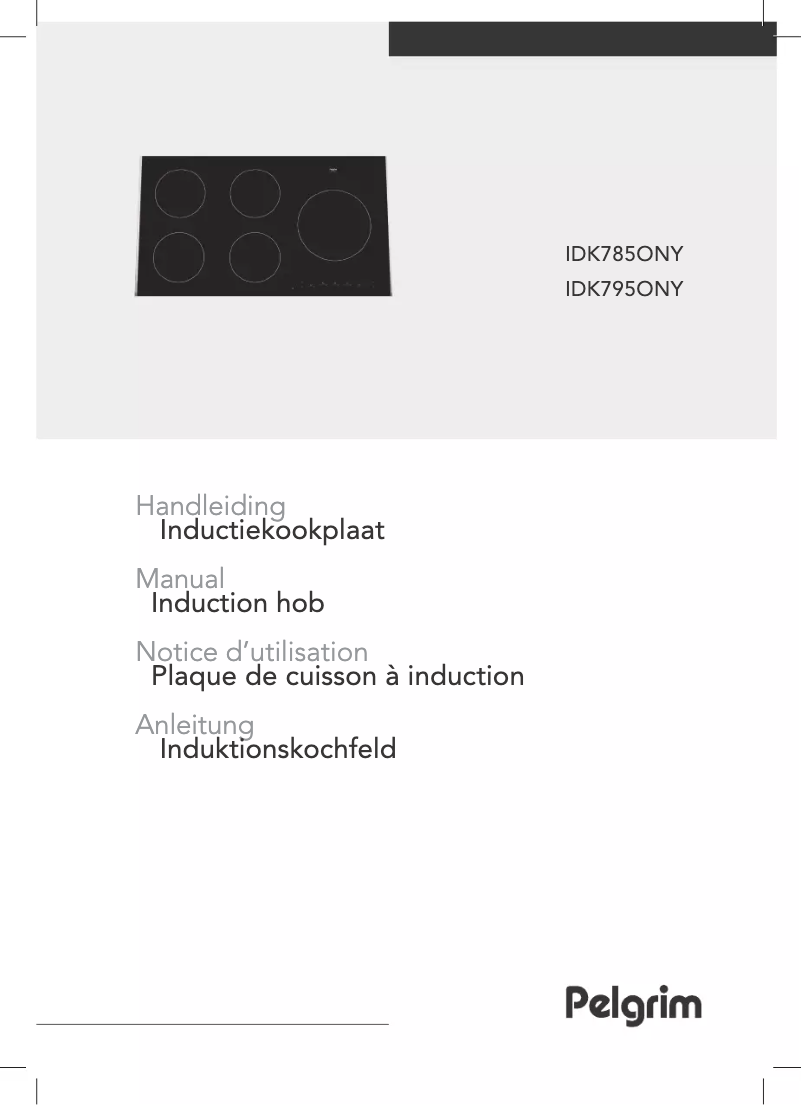 Page n°1 - Manuel utilisateur Pelgrim IDK795ONY