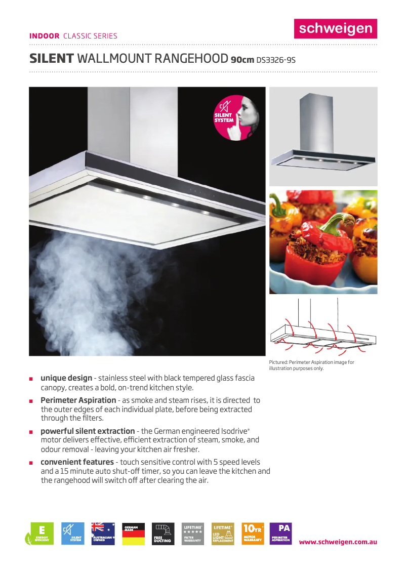 Page 1 de la notice Fiche technique Schweigen DS3326-9S