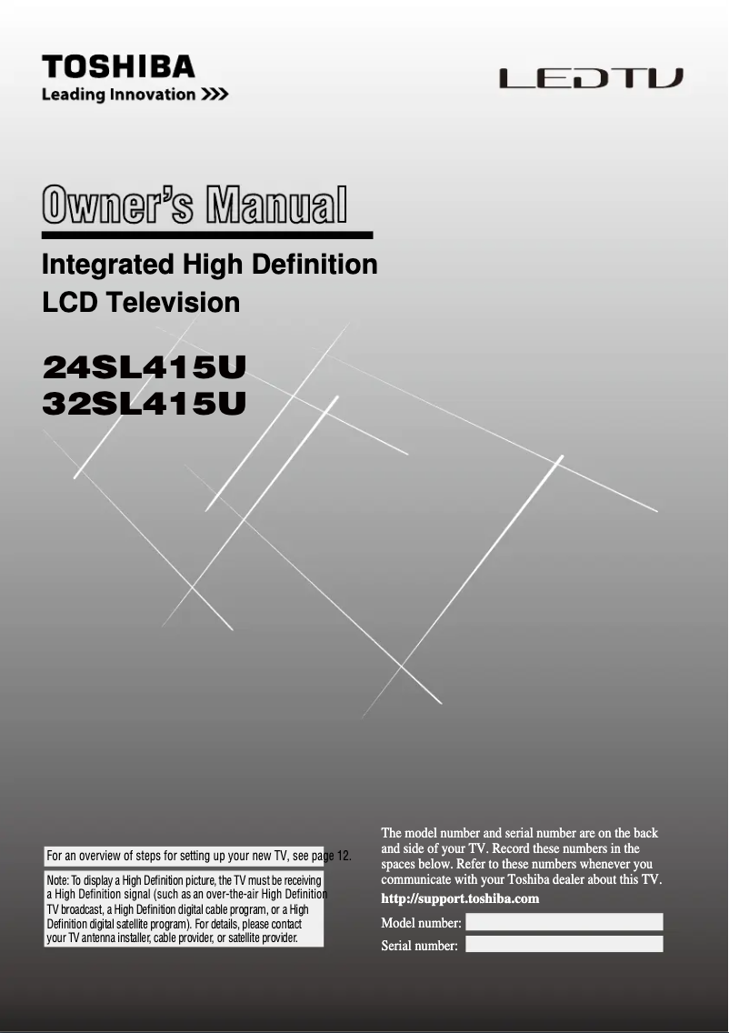 Image de la première page du manuel de l'appareil 24SL415U