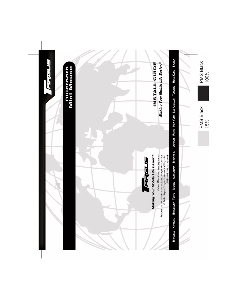 Page 1 de la notice Manuel utilisateur Targus AMB01US