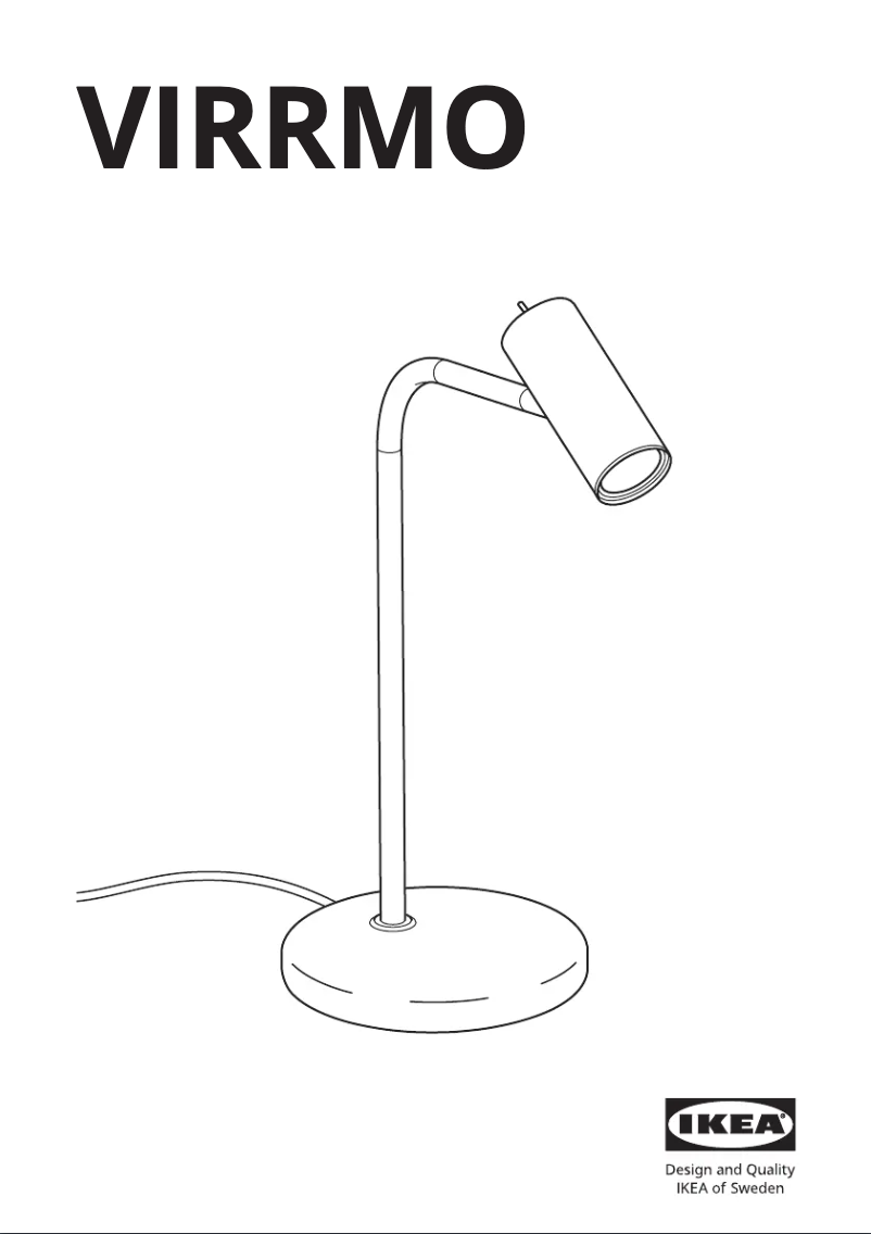 Page 1 de la notice Manuel utilisateur Ikea VIRRMO 804.713.60
