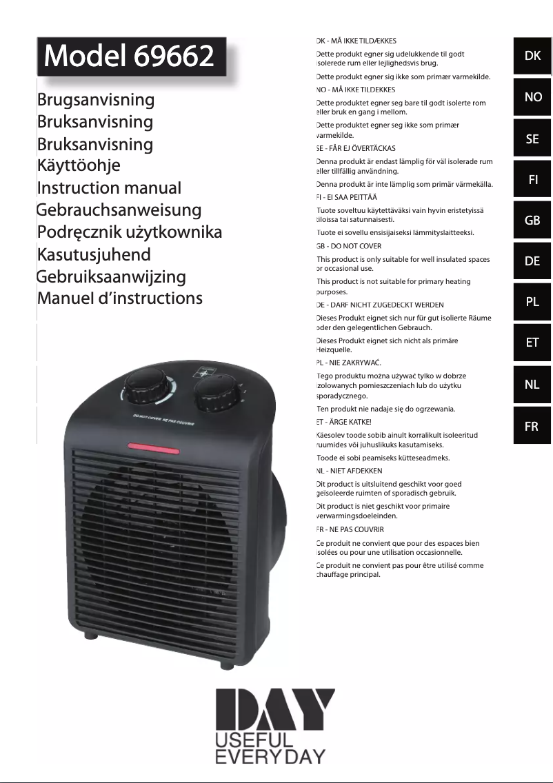 Page 1 de la notice Manuel utilisateur Day 69662