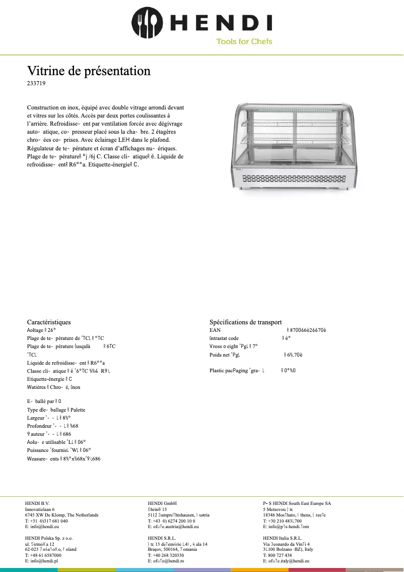 Page n°1 - Fiche technique Arktic 233702