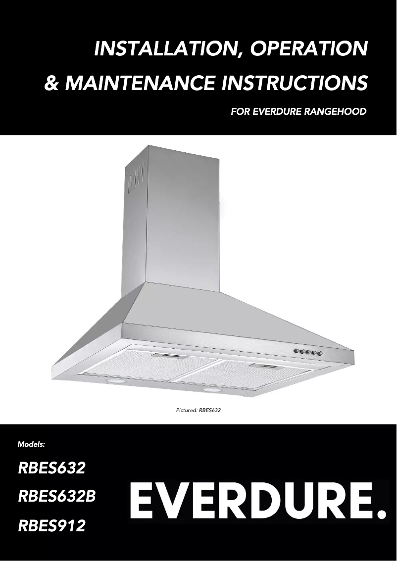 Page 1 de la notice Manuel utilisateur Everdure RBES632
