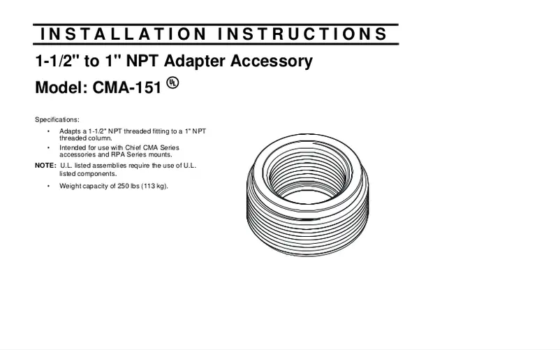 Page n°1 - Manuel utilisateur Chief CMA151