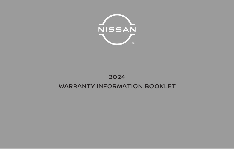 Página 1 del manual Información de garantía Nissan Versa (2024)