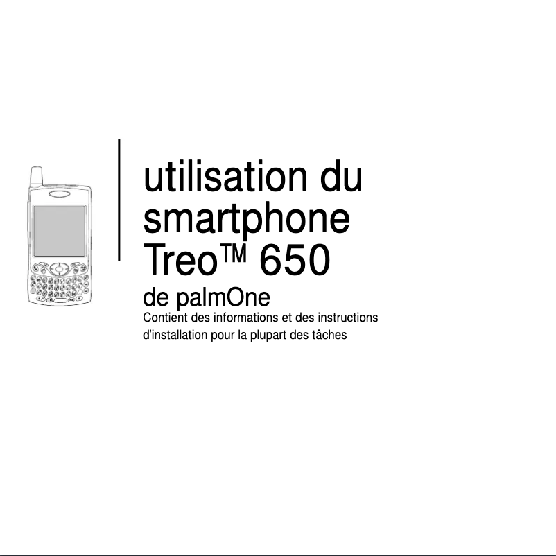 Page 1 de la notice Manuel utilisateur Palm Treo 650