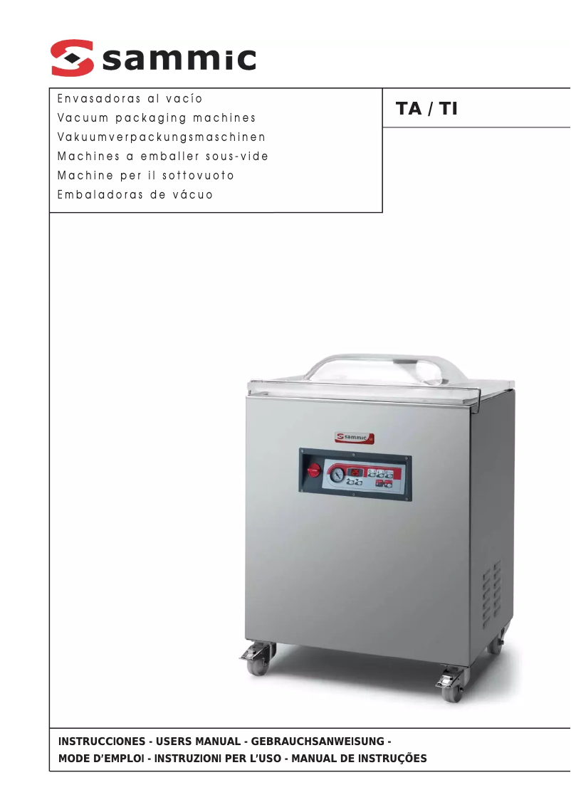 Page n°1 - Manuel utilisateur Sammic V-641 T
