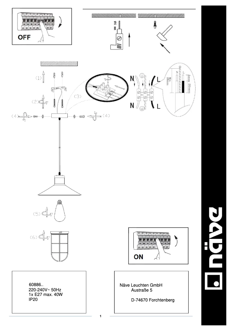 Page n°1 - Manuel utilisateur Näve Alex
