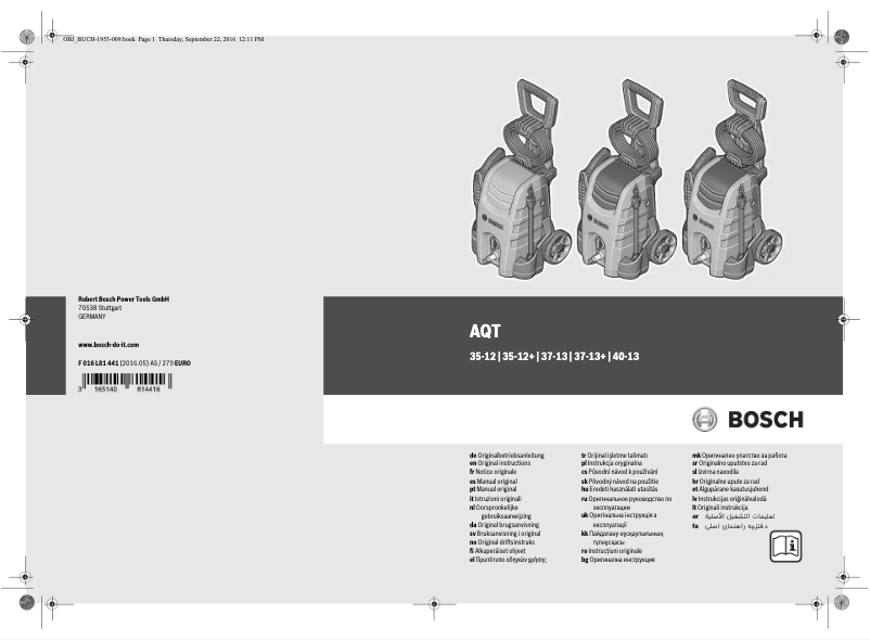 Page n°1 - Manuel utilisateur Bosch AQT 15-12+