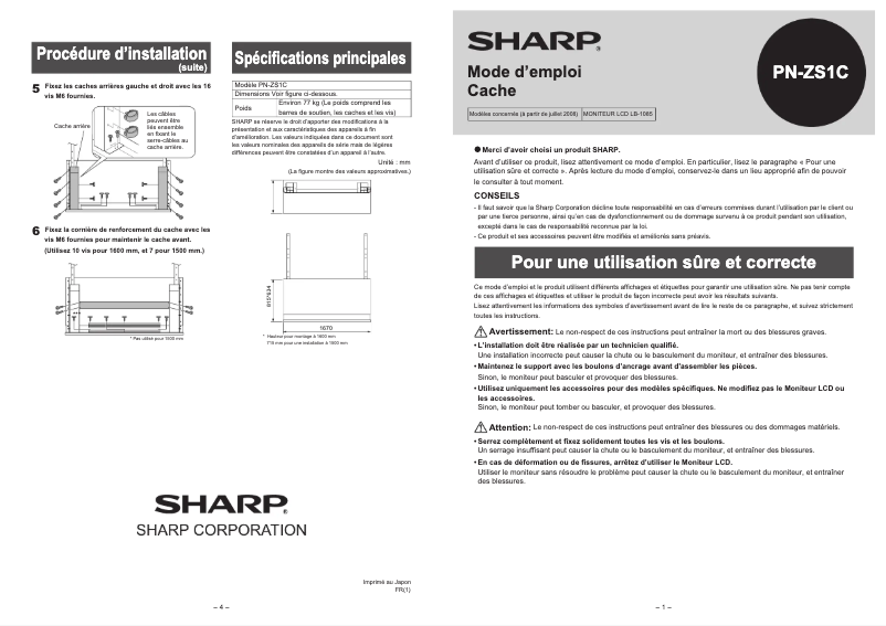 Página 1 del manual Manual de usuario Sharp LB-1085