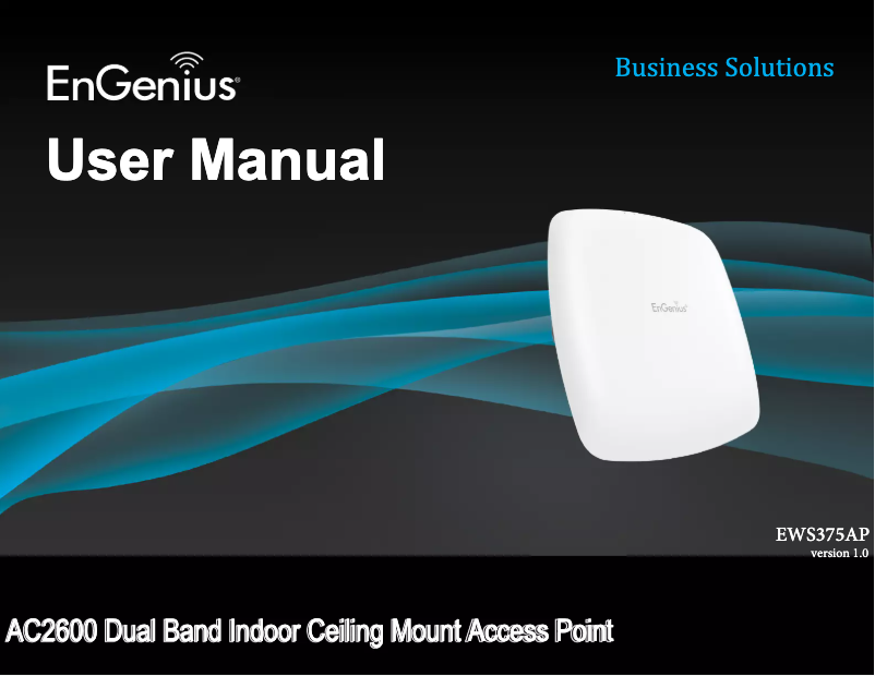 Page 1 de la notice Manuel utilisateur EnGenius EWS375AP