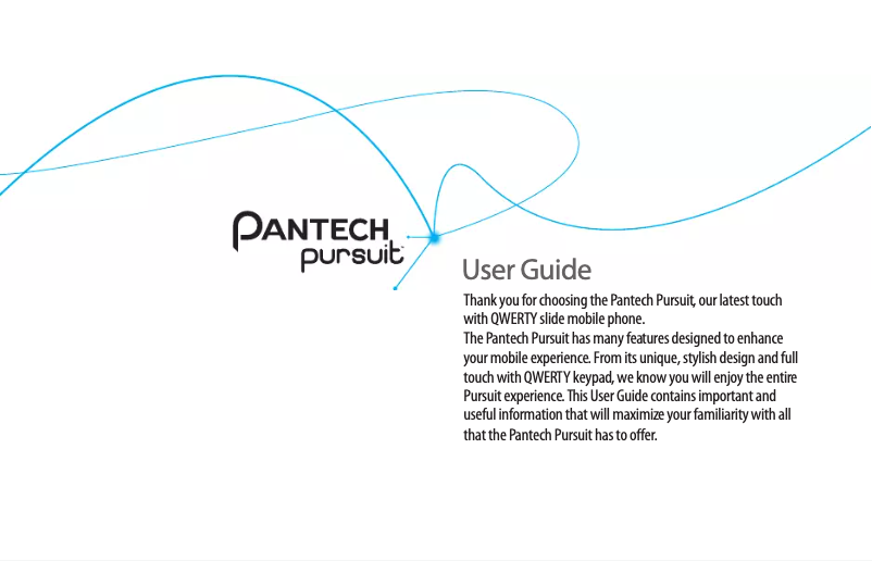 Page n°1 - Manuel utilisateur Pantech Pursuit