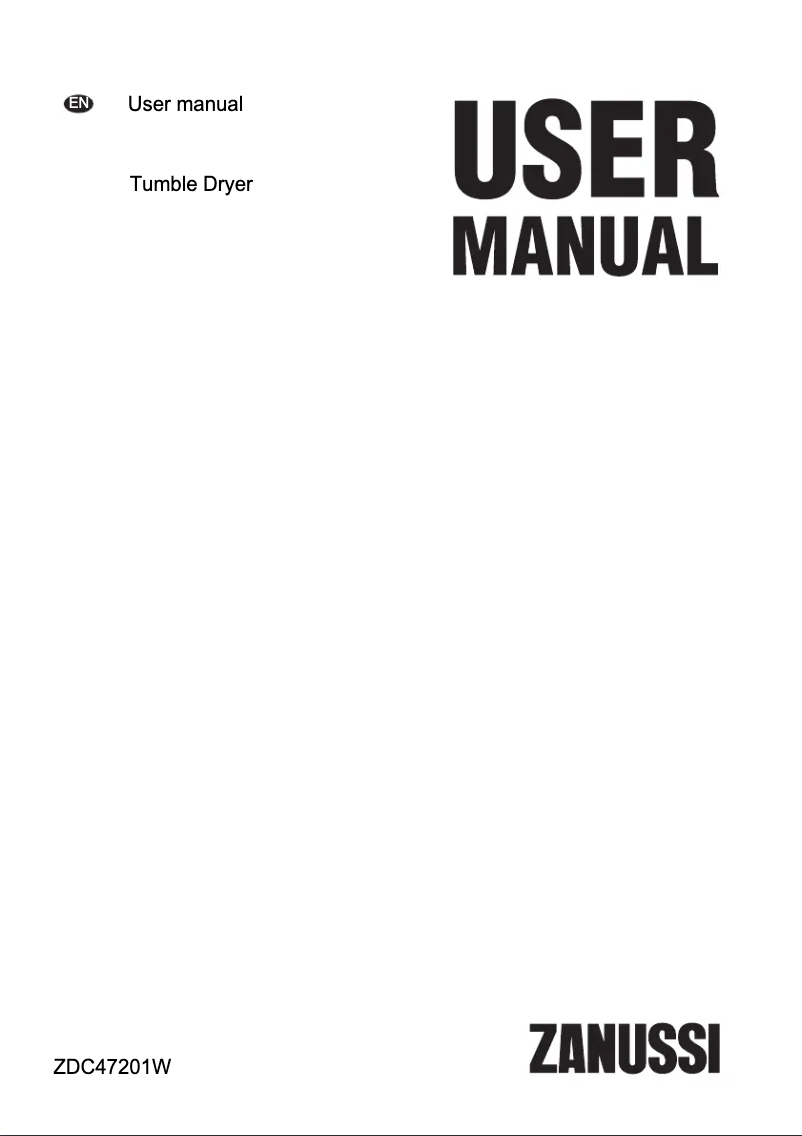 Page n°1 - Manuel utilisateur Zanussi ZDC47201W