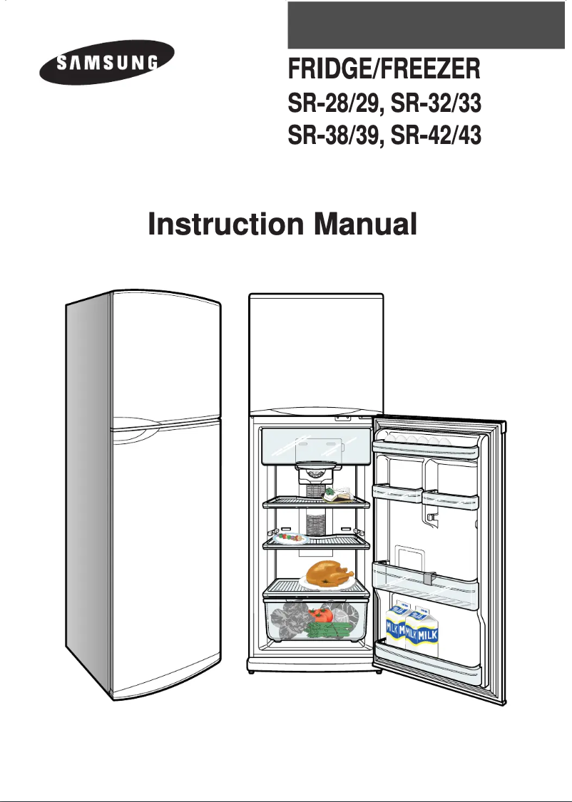 Page 1 de la notice Manuel utilisateur Samsung SR-43NMB