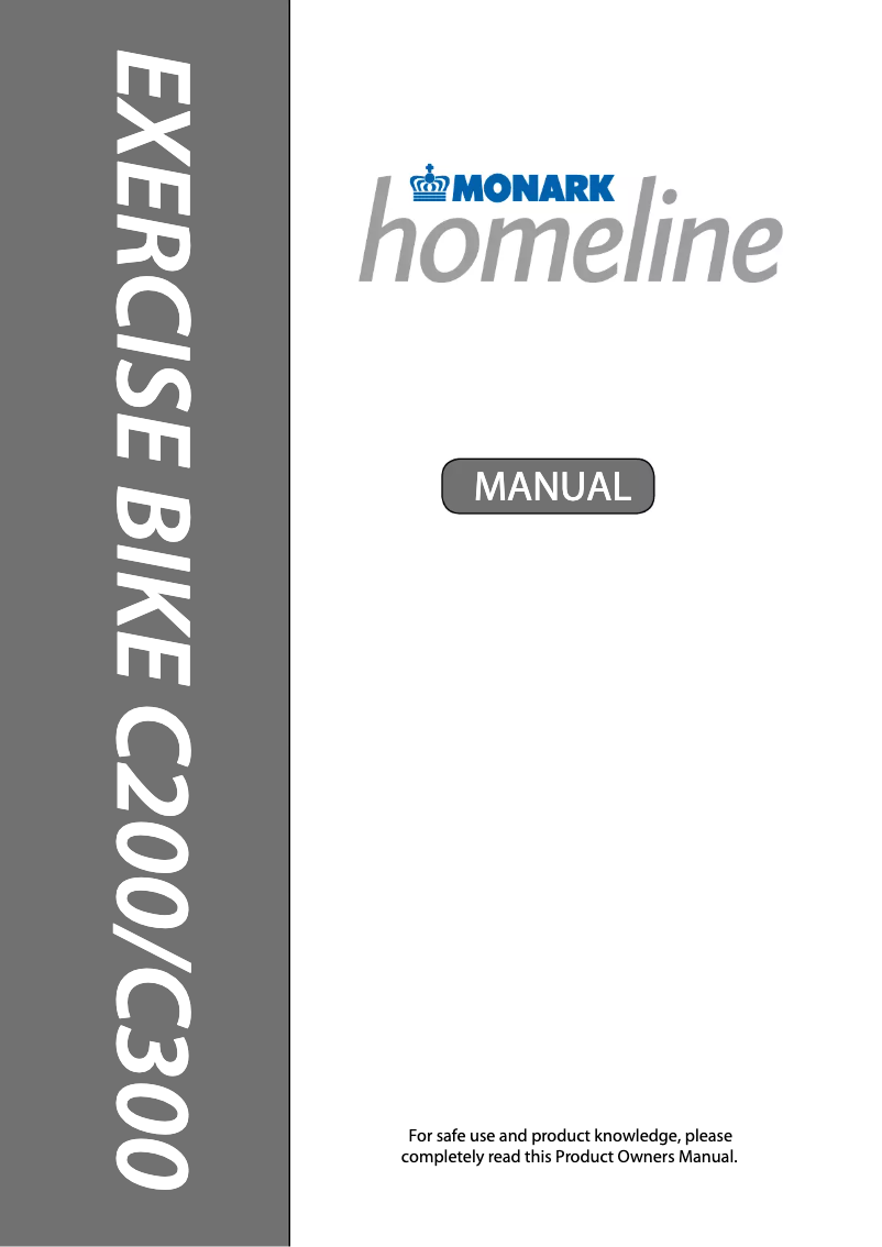 Page n°1 - Manuel utilisateur Monark Homeline C300