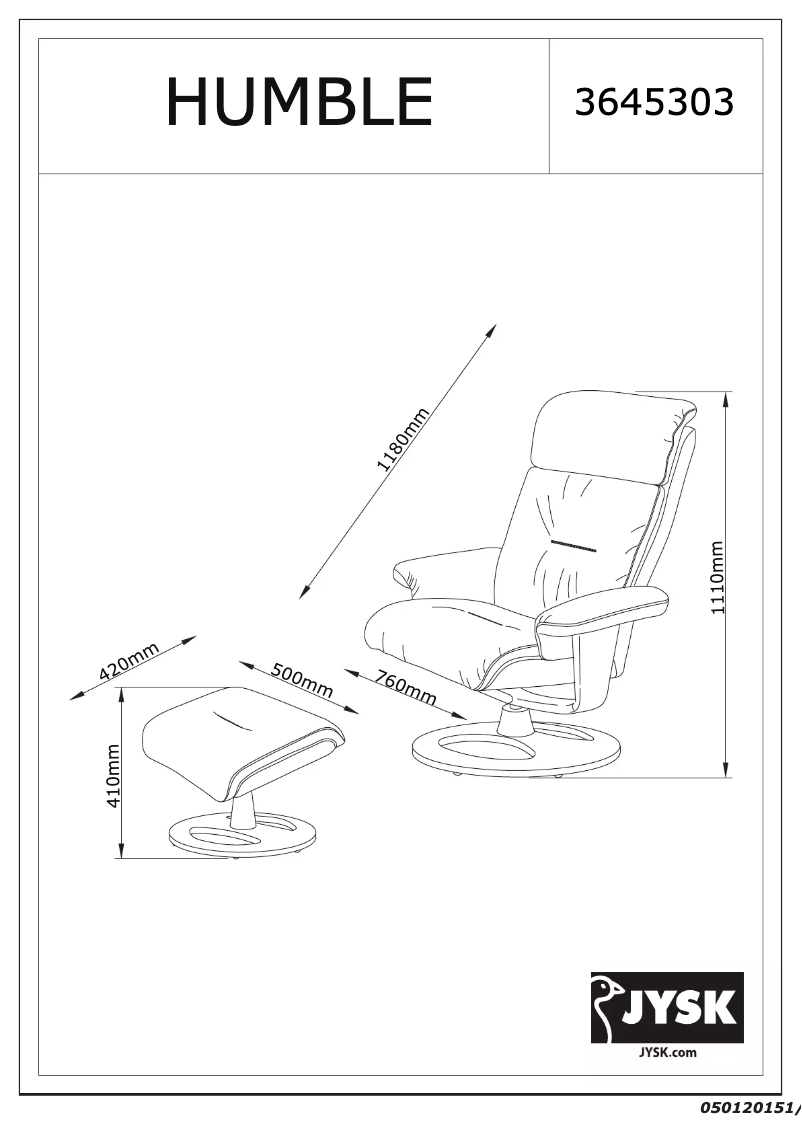 Page n°1 - Manuel utilisateur JYSK Humble