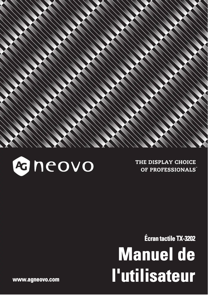 Page 1 de la notice Manuel utilisateur AG Neovo TX-3202