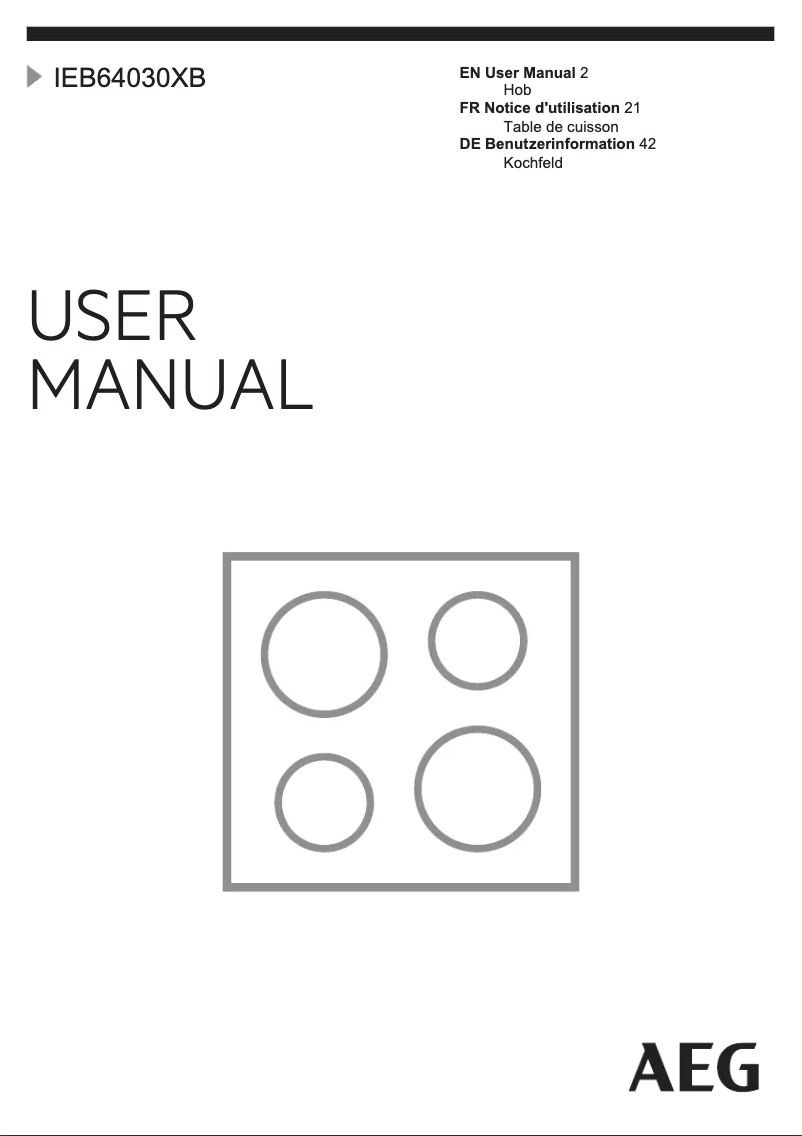 Page n°1 - Manuel utilisateur AEG EX41EMAX