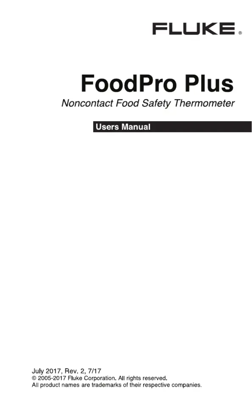 Page 1 de la notice Manuel utilisateur Comark FPP