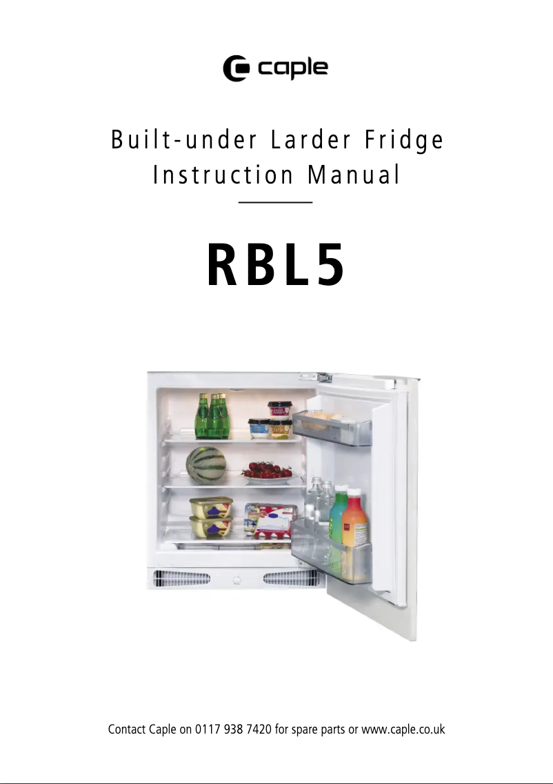 Image de la première page du manuel de l'appareil RBL5