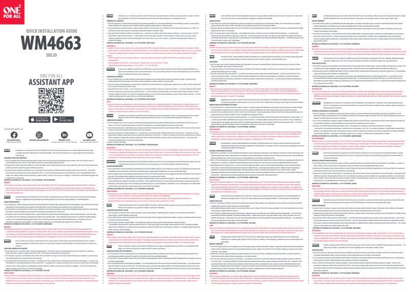 Page n°1 - Manuel utilisateur One for all WM 4663