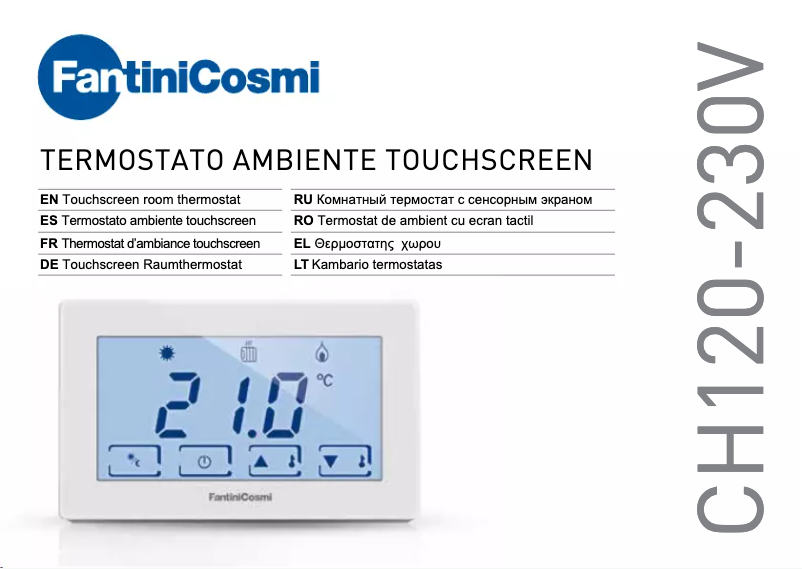 Page 1 de la notice Manuel utilisateur Fantini Cosmi CH120-230V