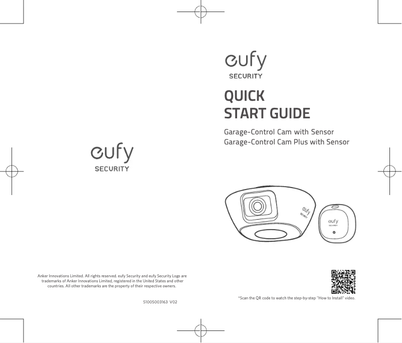 Page 1 de la notice Manuel utilisateur Eufy Garage-Control Cam Plus