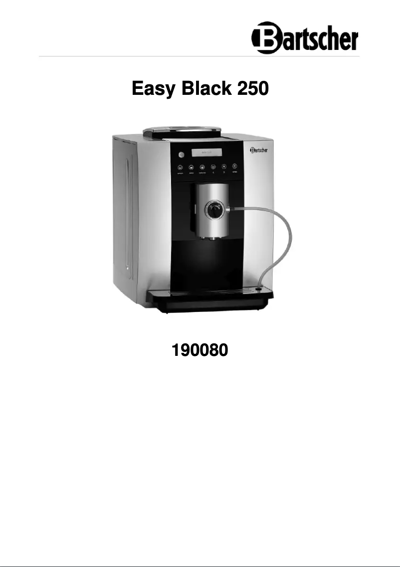 Page n°1 - Manuel utilisateur Bartscher Easy Black 250